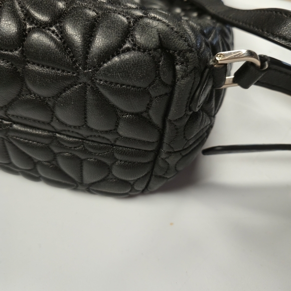 Kate Spade Black and Gold Bloom Quilted Backpack Purse - Picture 7 of 16